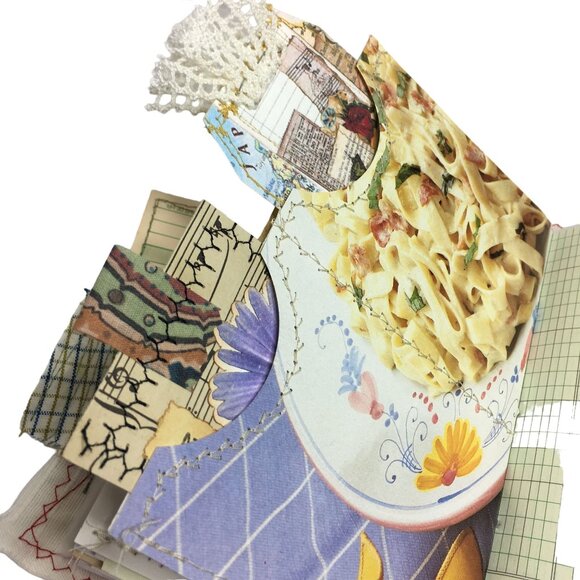 Writing Junk Journal Vintage Style Fabric Cover Diary Includes Ephemera No13 u - Picture 9 of 10